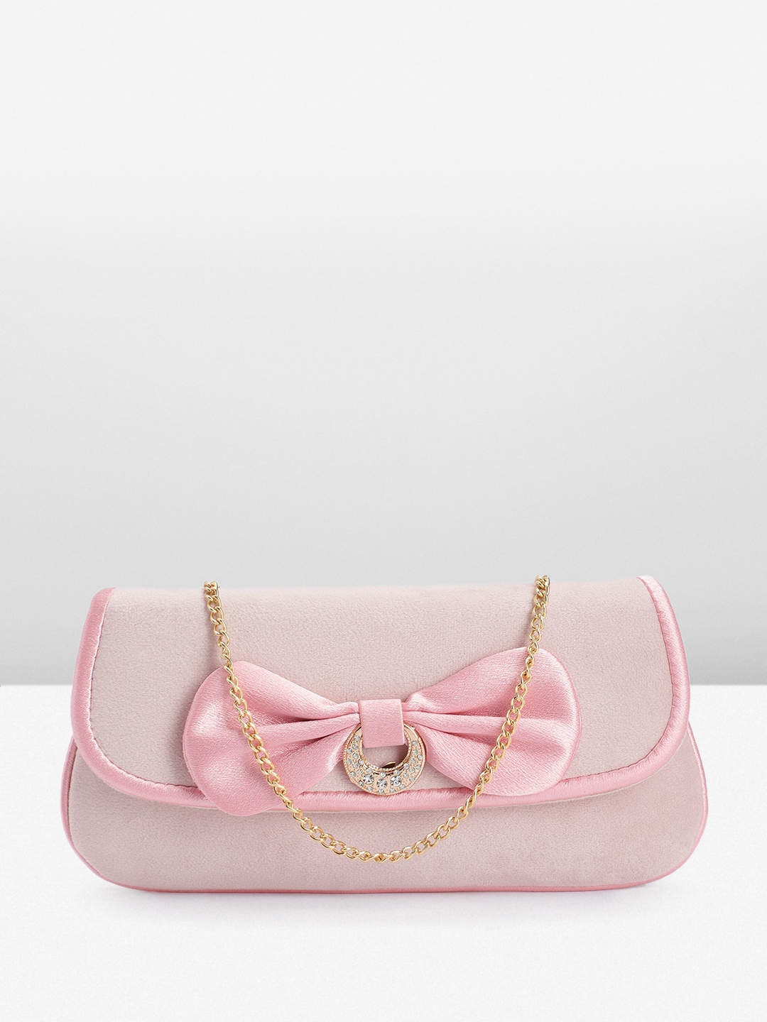 

Peora Bow Detail Purse Clutch, Pink