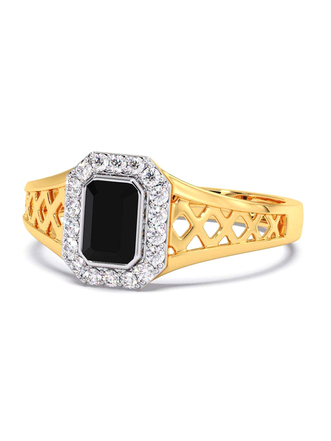 

CANDERE A KALYAN JEWELLERS COMPANY Men 14KT Gold Diamond Finger Ring-4.2 g, Yellow