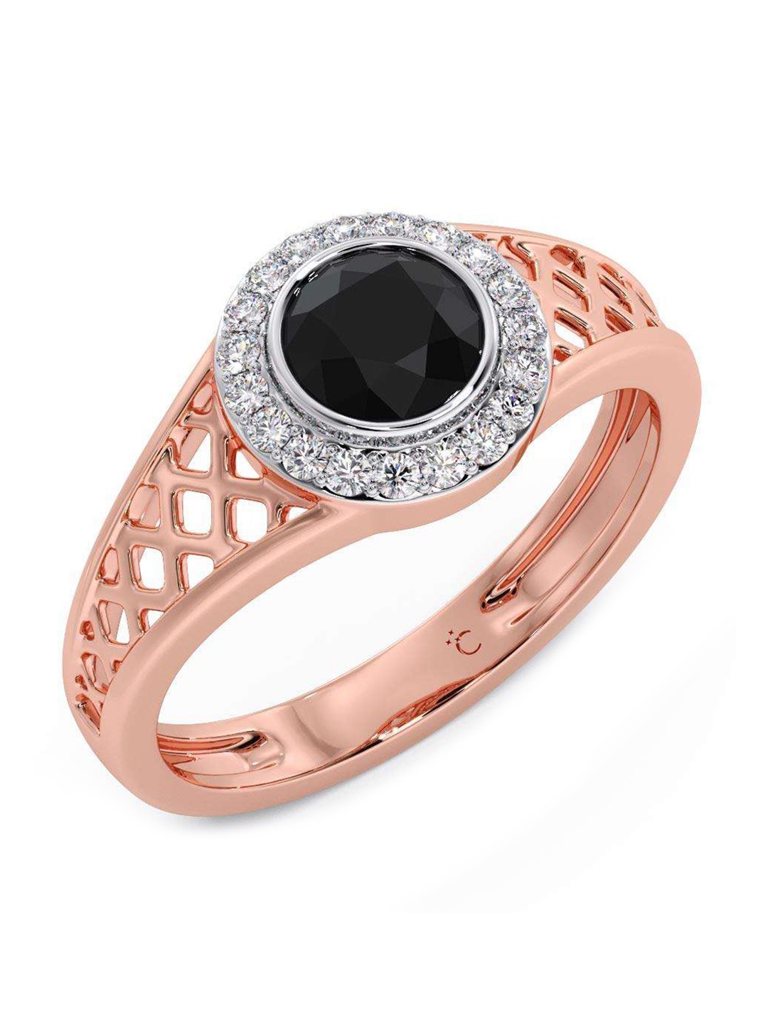 

CANDERE A KALYAN JEWELLERS COMPANY Men 14KT Rose Gold Diamond Finger Ring-4.19 gm