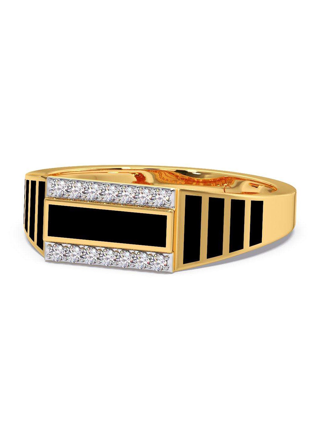 

CANDERE A KALYAN JEWELLERS COMPANY Men 18KT Gold Diamond Finger Ring-4.3gm