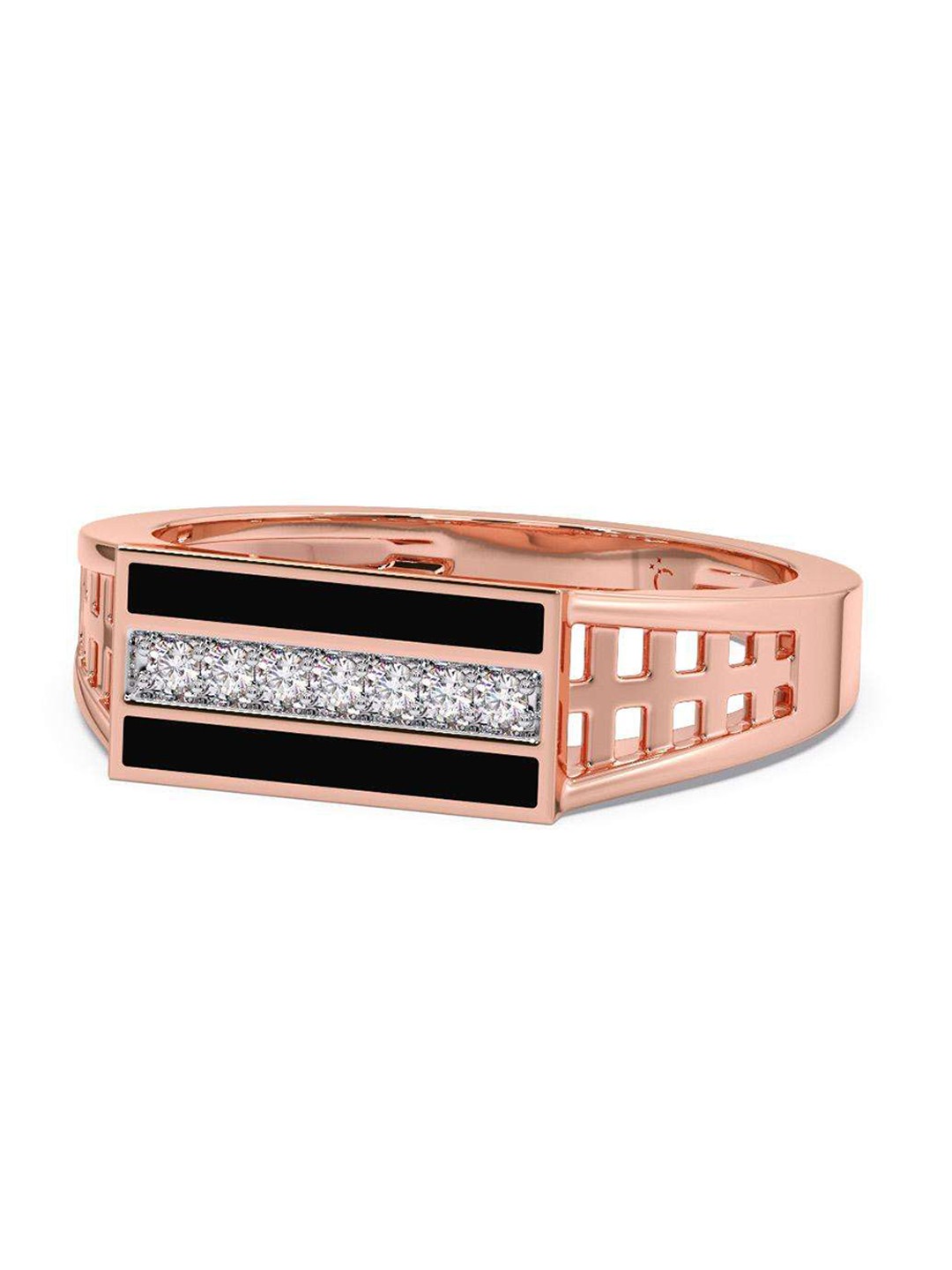 

CANDERE A KALYAN JEWELLERS COMPANY 14KT Rose-Gold Diamond Finger Ring 3.58 g