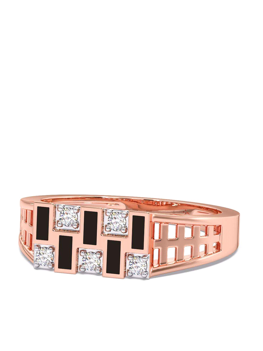 

CANDERE A KALYAN JEWELLERS COMPANY 14KT Rose-Gold Diamond Finger Ring- 3.88gm