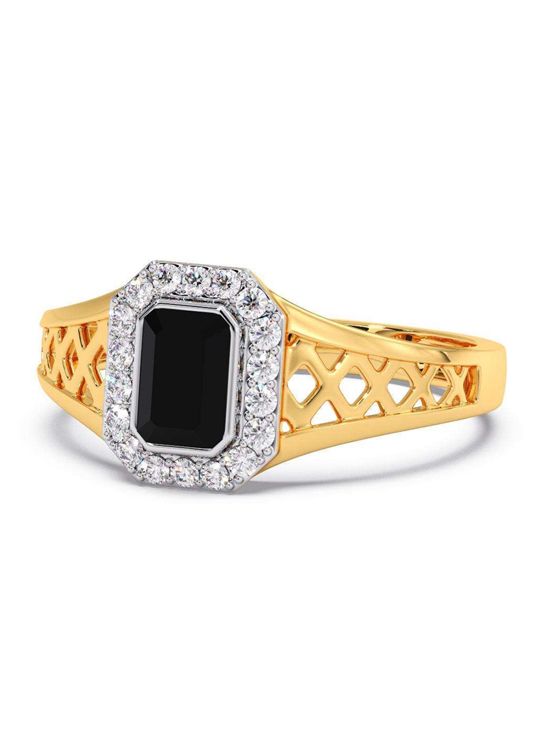 

CANDERE A KALYAN JEWELLERS COMPANY Men 18KT Gold Diamond Finger Ring-4.75 gm