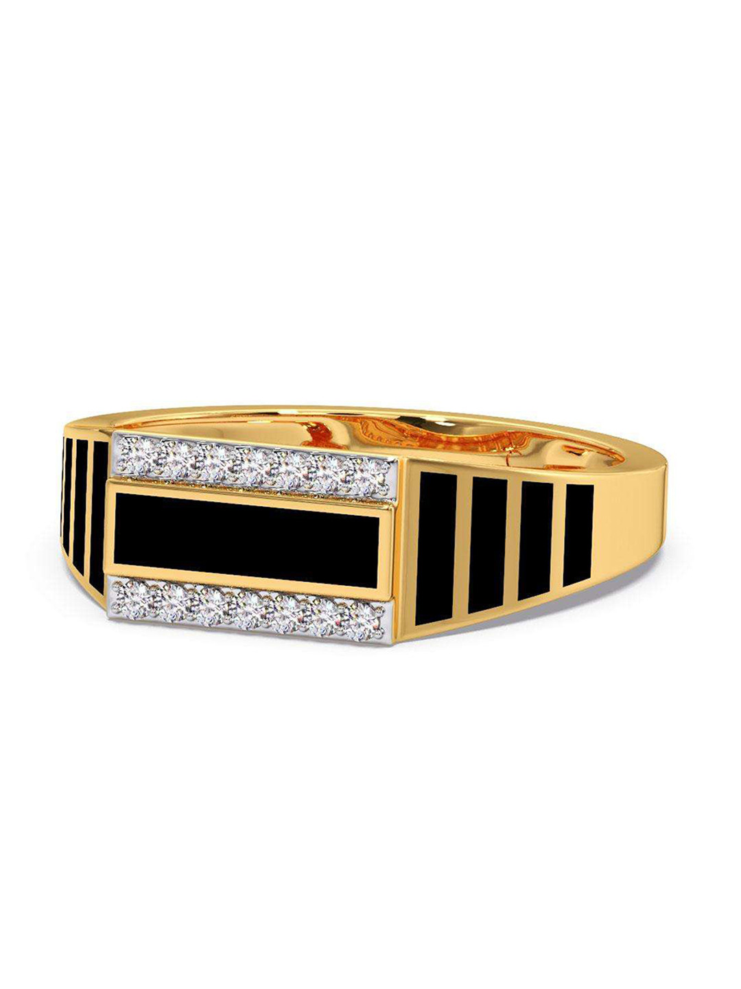 

CANDERE A KALYAN JEWELLERS COMPANY Men 18KT Gold Diamond Ring-4.26gm