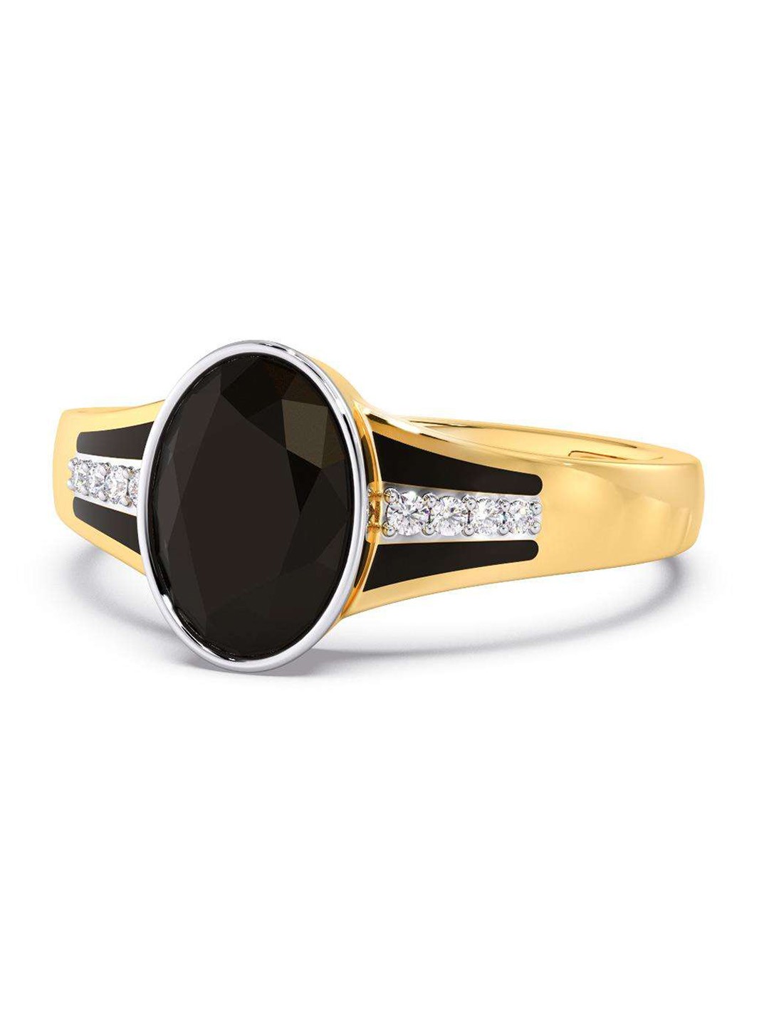 

CANDERE A KALYAN JEWELLERS COMPANY Men 18KT Gold Diamond Finger Ring-4.5 gm
