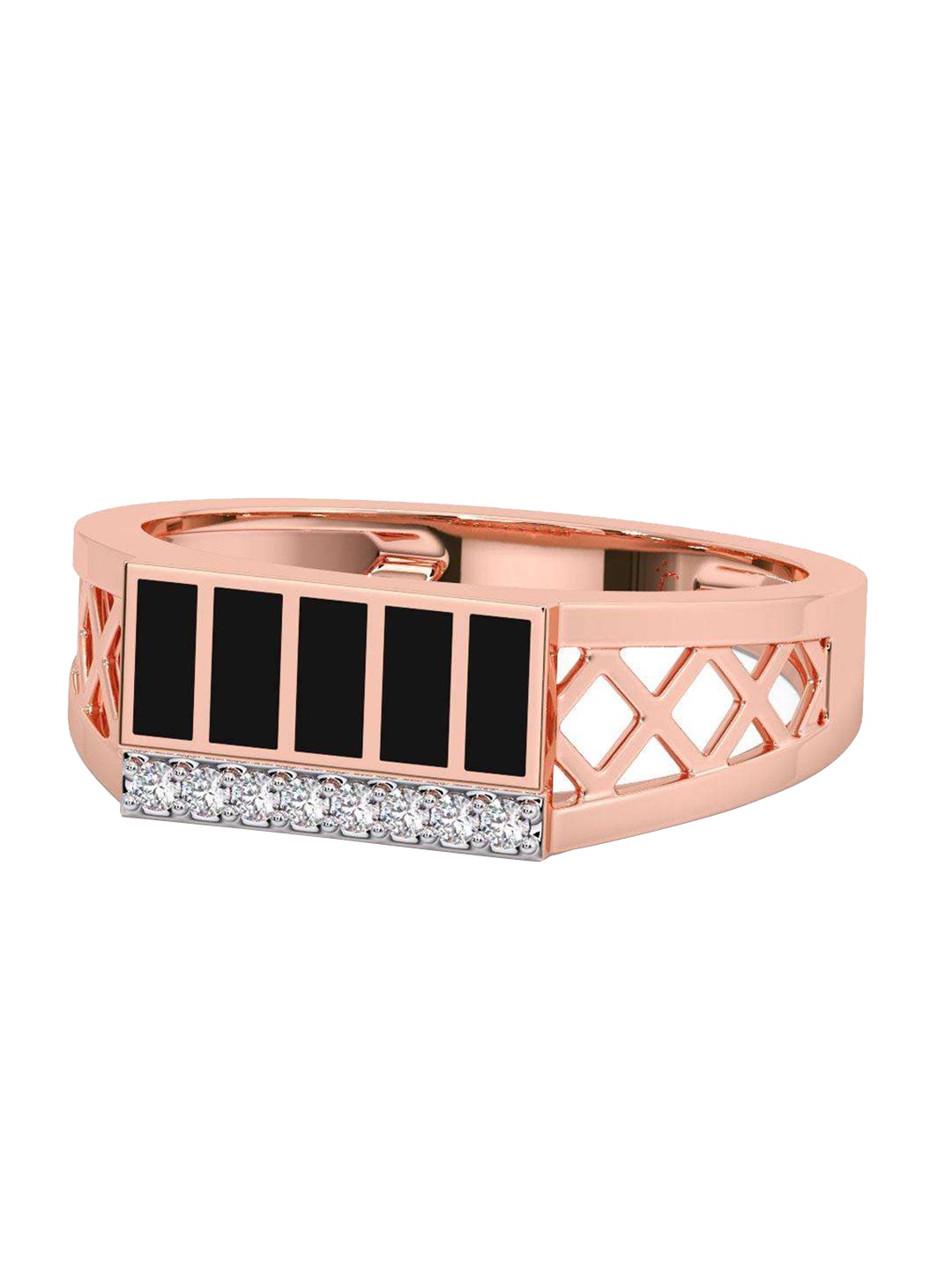 

CANDERE A KALYAN JEWELLERS COMPANY 14KT Rose-Gold Diamond Finger Ring