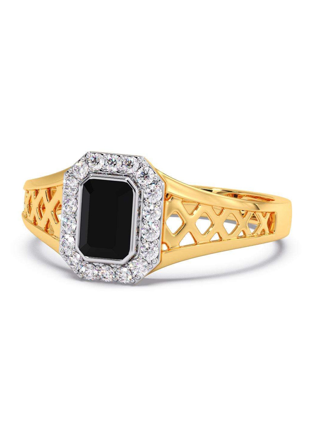 

CANDERE A KALYAN JEWELLERS COMPANY Men Diamond-Studded 18KT Gold Ring - 5.37 gm