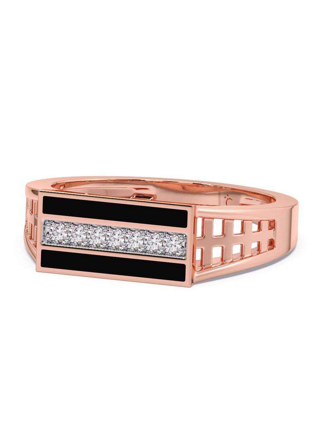 

CANDERE A KALYAN JEWELLERS COMPANY 18KT BIS Hallmark Rose Gold Diamond Ring- 4.44gm
