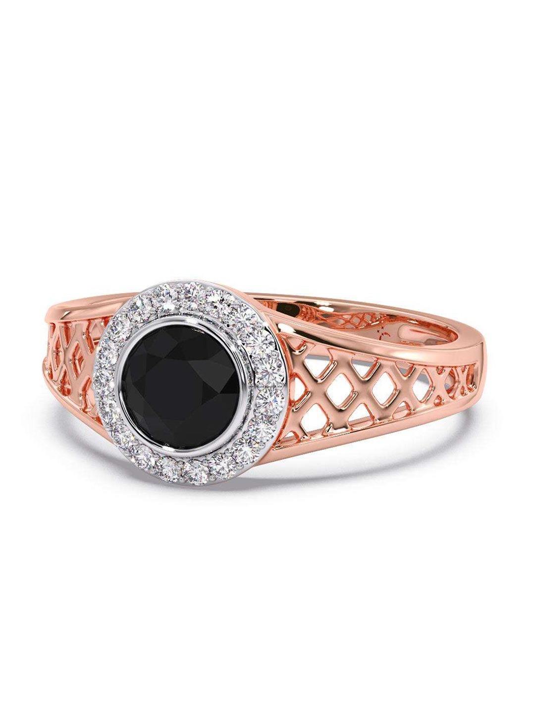 

CANDERE A KALYAN JEWELLERS COMPANY 14KT Rose-Gold Diamond Finger Ring-4.6 g