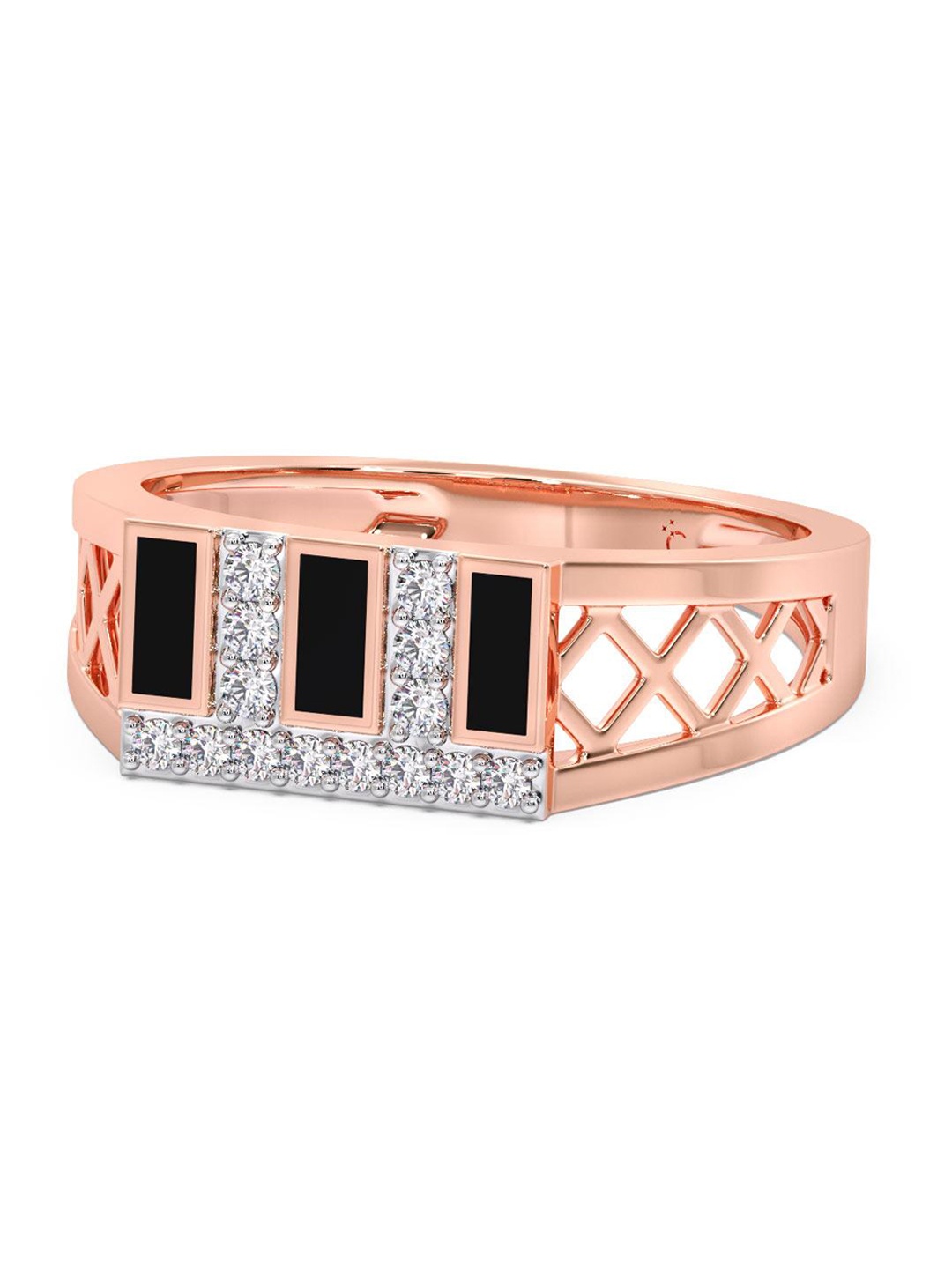 

CANDERE A KALYAN JEWELLERS COMPANY 18KT Rose-Gold Diamond Finger Ring- 3.99 gm