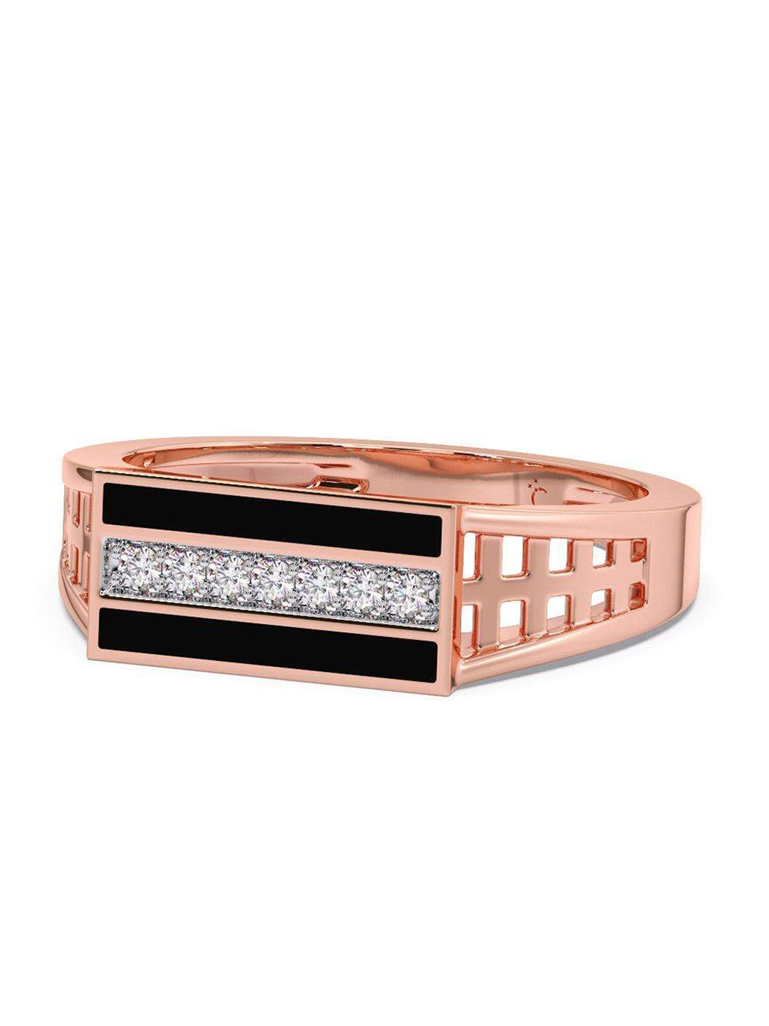 

CANDERE A KALYAN JEWELLERS COMPANY 14KT Rose-Gold Diamond Finger Ring-3.91gm