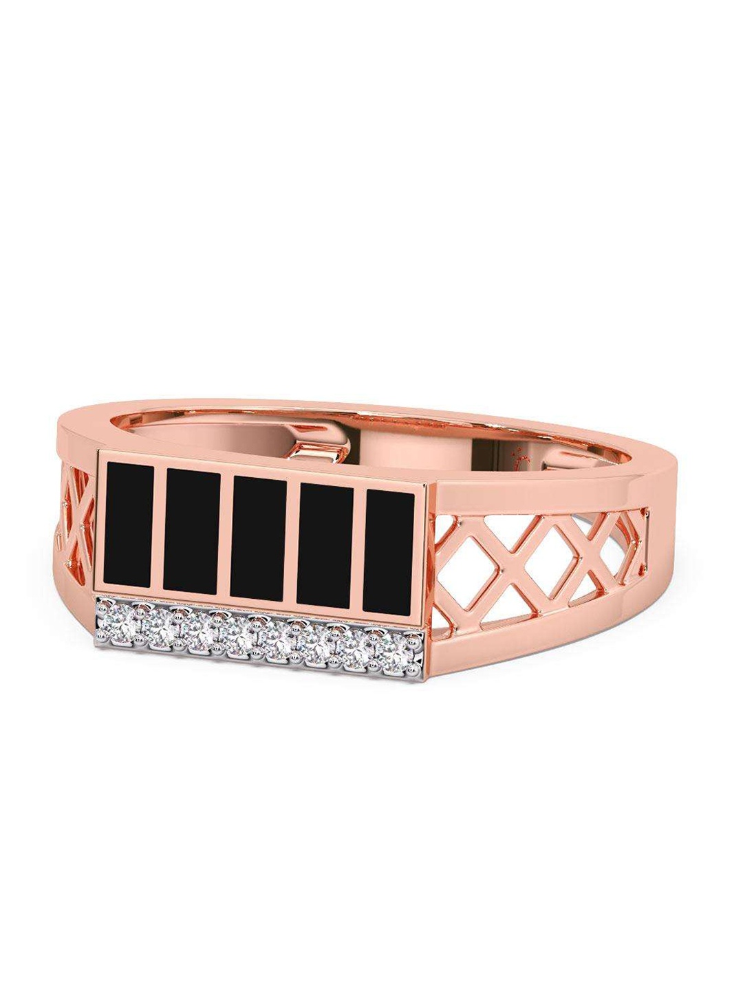 

CANDERE A KALYAN JEWELLERS COMPANY 18KT Rose-Gold Diamond Finger Ring