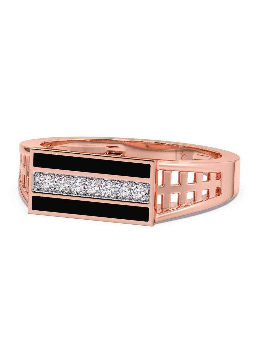 

CANDERE A KALYAN JEWELLERS COMPANY 14KT Rose-Gold Diamond Finger Ring 3.77 g