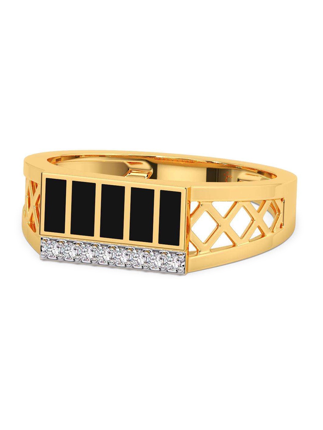 

CANDERE A KALYAN JEWELLERS COMPANY 14KT Gold Diamond Finger Ring-3.32gm, Yellow