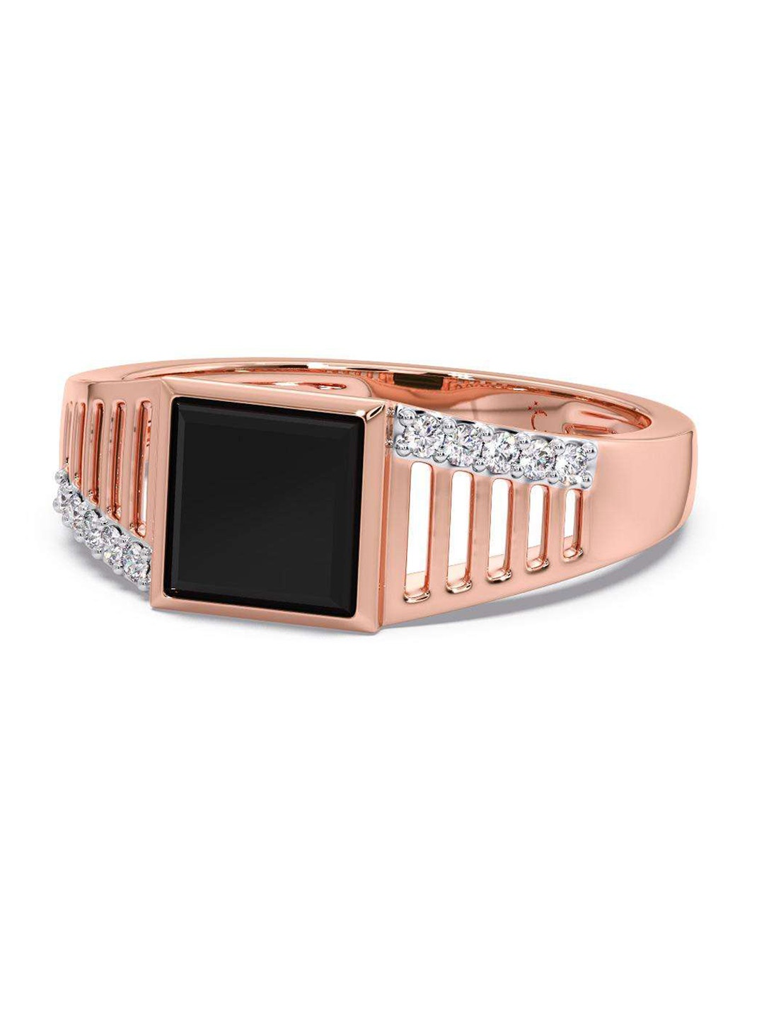 

CANDERE A KALYAN JEWELLERS COMPANY 18KT Rose-Gold Diamond Finger Ring 3.55 g
