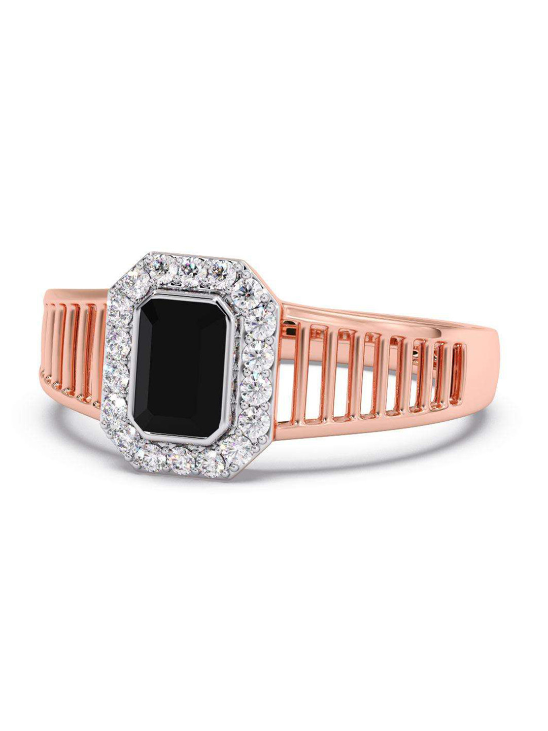 

CANDERE A KALYAN JEWELLERS COMPANY Men 18KT Rose Gold Diamond Finger Ring-5.2 gm