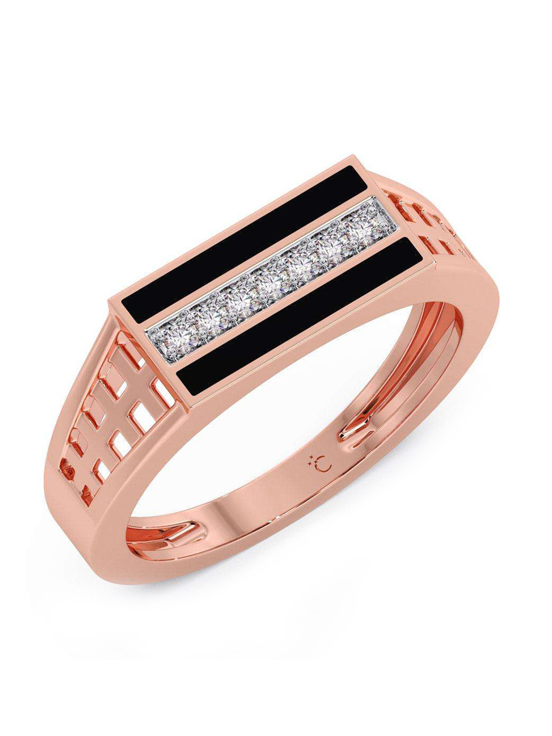 

CANDERE A KALYAN JEWELLERS COMPANY 18KT Rose-Gold Diamond Finger Ring- 3.87 g