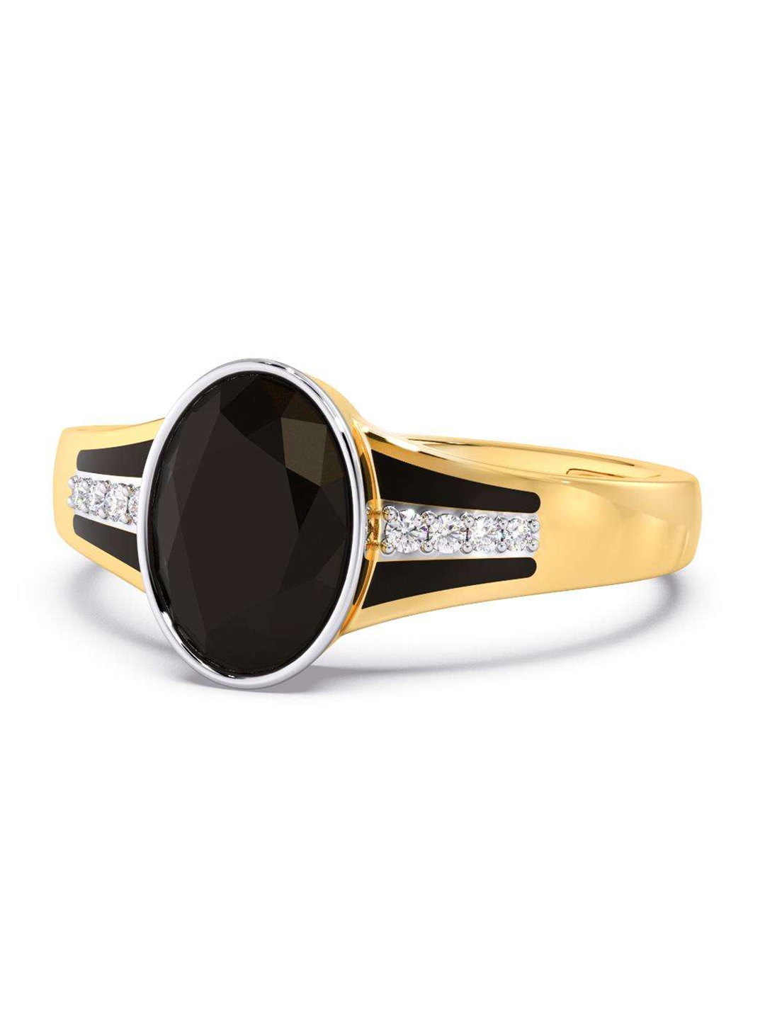 

CANDERE A KALYAN JEWELLERS COMPANY Men 14KT Gold Diamond Finger Ring - 3.35 g