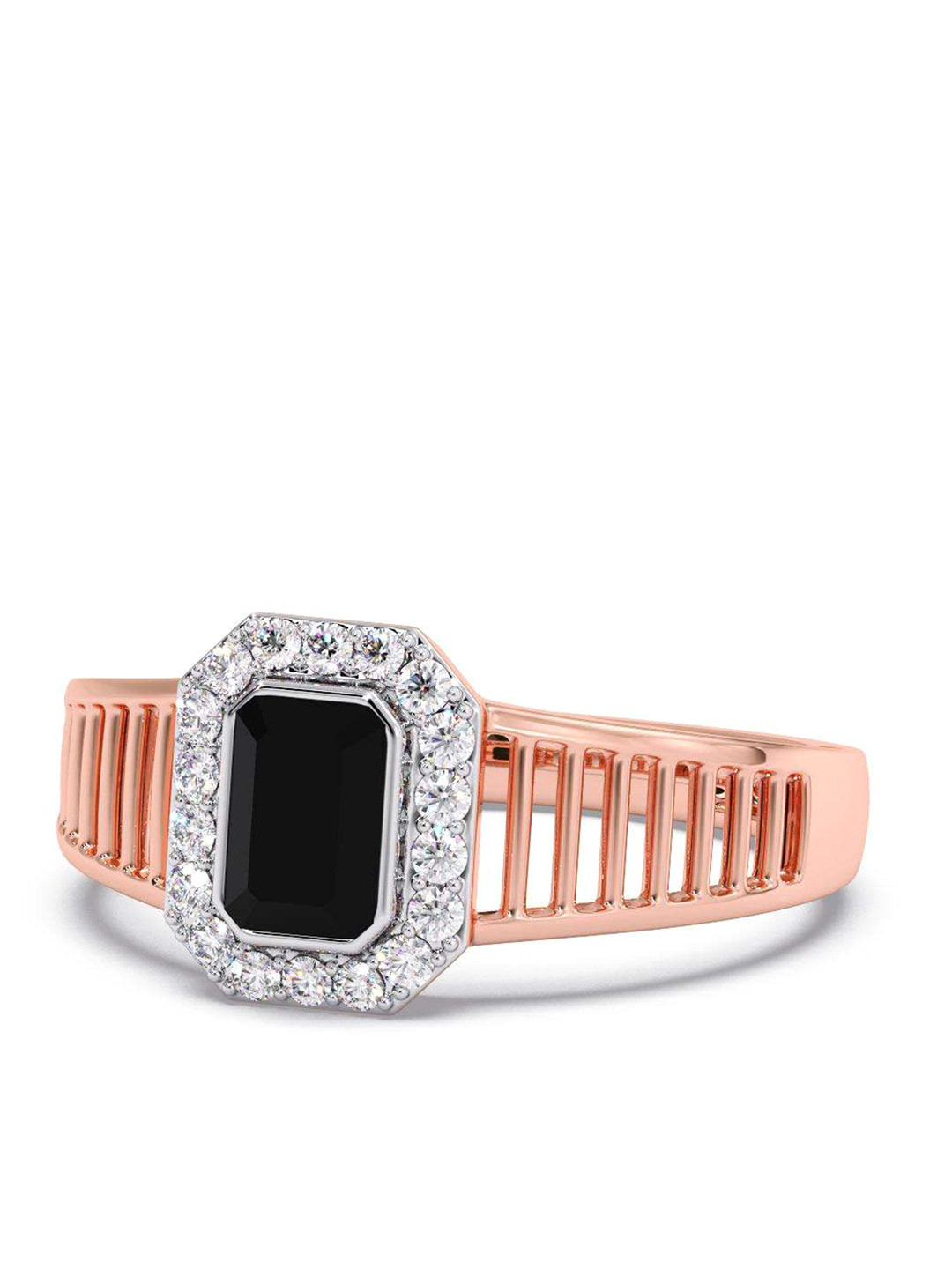

CANDERE A KALYAN JEWELLERS COMPANY Men 18KT Rose Gold Diamond Finger Ring-5.03 gm