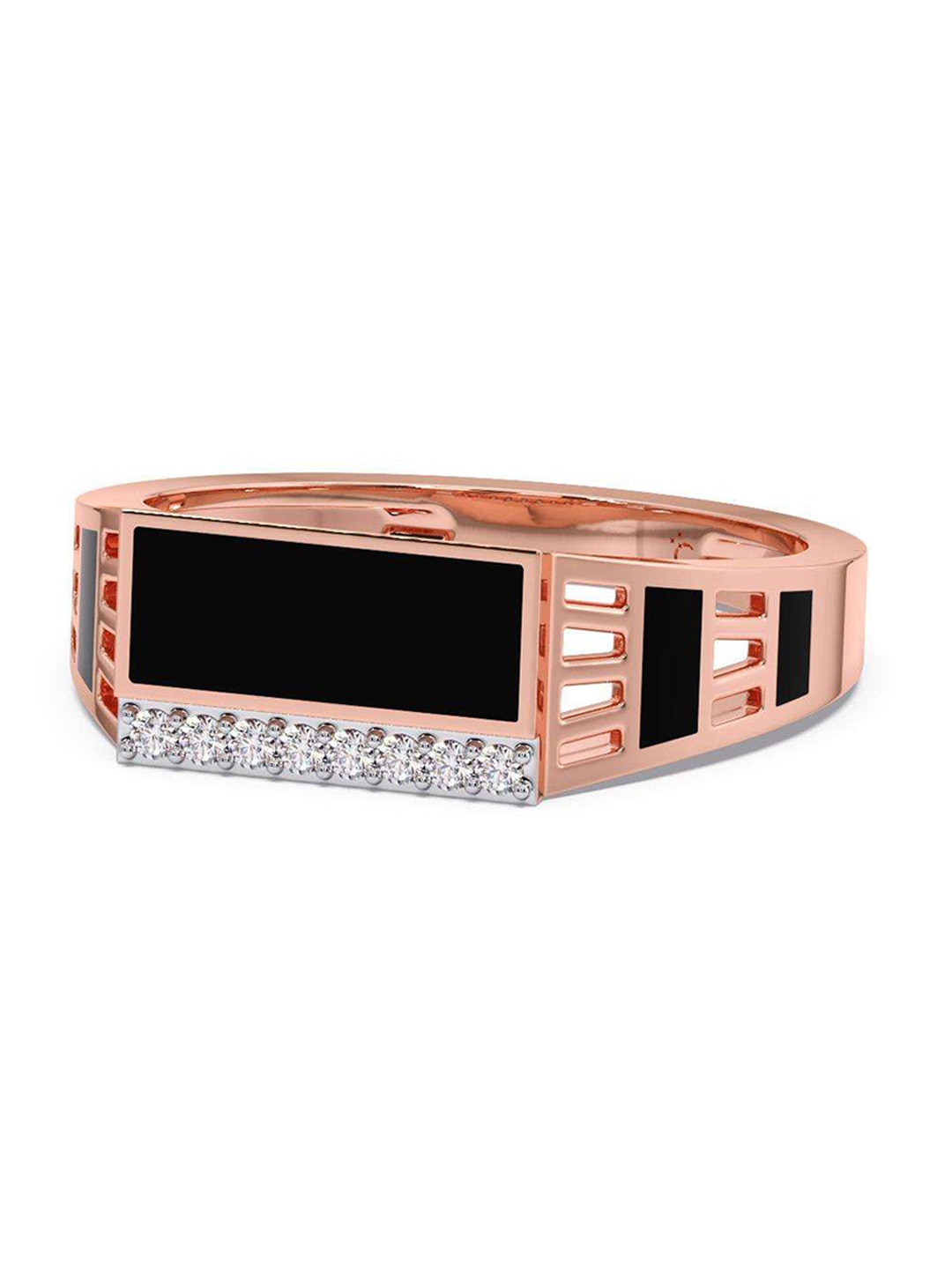 

CANDERE A KALYAN JEWELLERS COMPANY 14KT Rose-Gold Diamond Finger Ring- 3.82 gm