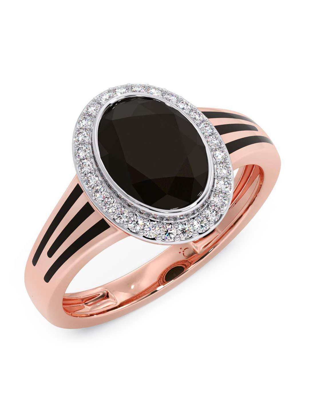 

CANDERE A KALYAN JEWELLERS COMPANY Men 14KT Rose Gold Diamond Finger Ring-4.86 gm