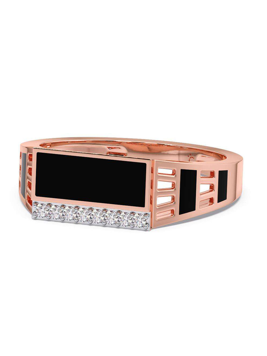 

CANDERE A KALYAN JEWELLERS COMPANY 14KT Rose Gold Diamond Finger Ring 3.07 g
