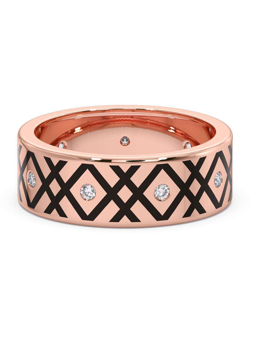 

CANDERE A KALYAN JEWELLERS COMPANY 18KT Rose-Gold Diamond Finger Ring