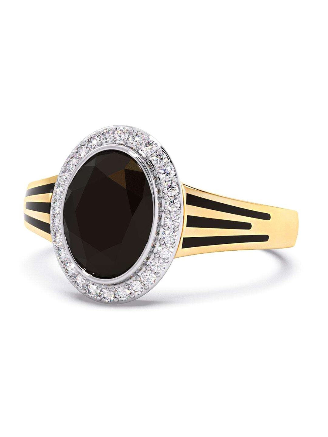 

CANDERE A KALYAN JEWELLERS COMPANY Men 18KT Gold Diamond Finger Ring-4.91gm