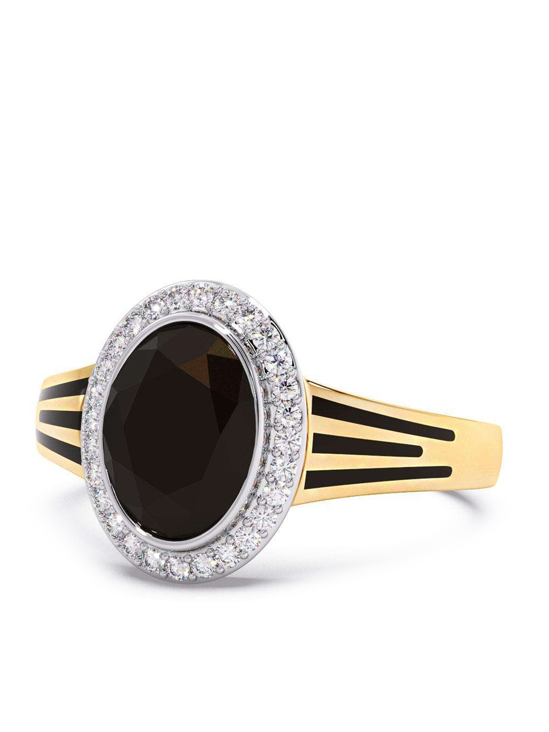 

CANDERE A KALYAN JEWELLERS COMPANY Men 18KT Gold Diamond-Studded Ring - 6.04 gm