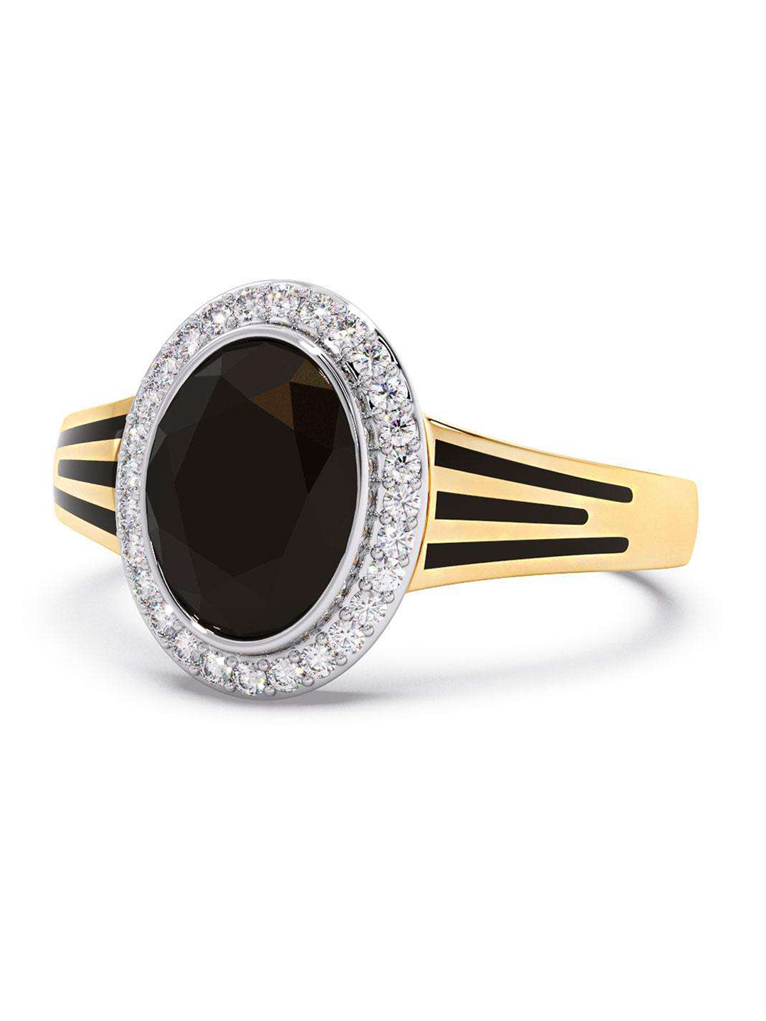 

CANDERE A KALYAN JEWELLERS COMPANY Men 14KT Gold Diamond Finger Ring-4.68gm