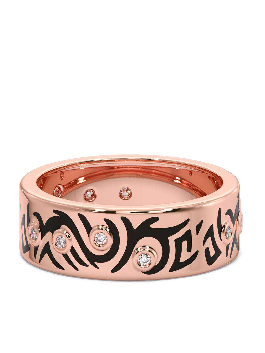 

CANDERE A KALYAN JEWELLERS COMPANY Men 18KT Rose Gold Diamond-Studded Ring - 5.48 gm