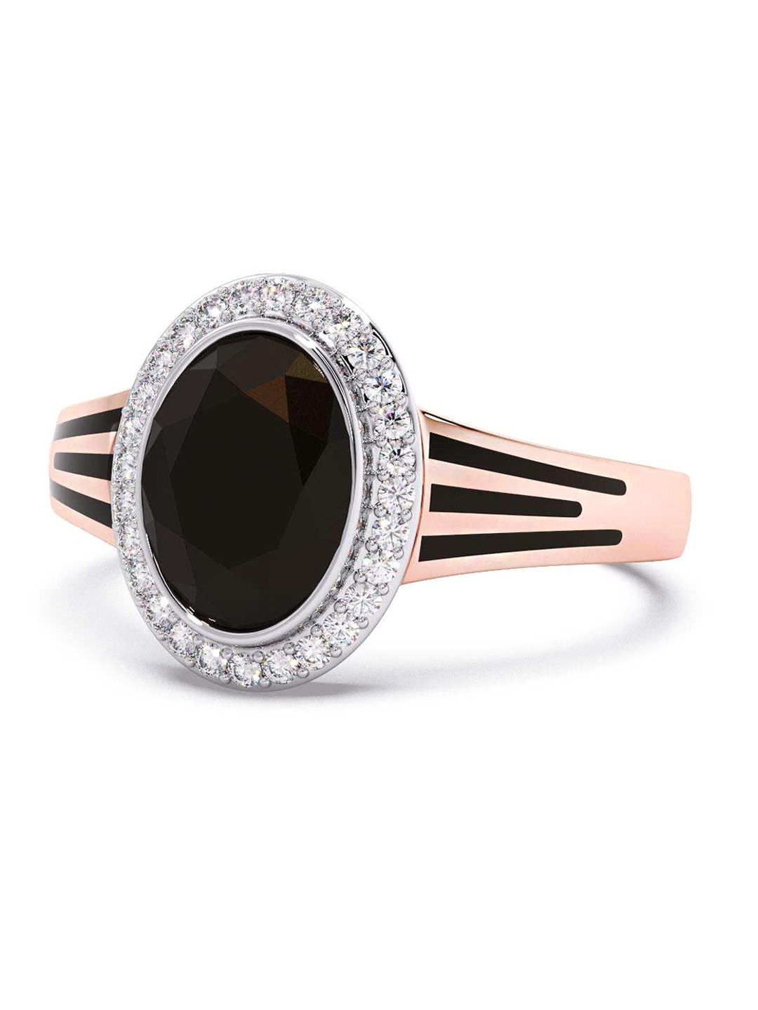 

CANDERE A KALYAN JEWELLERS COMPANY Men 14KT Rose Gold Diamond-Studded Ring - 4.68 gm