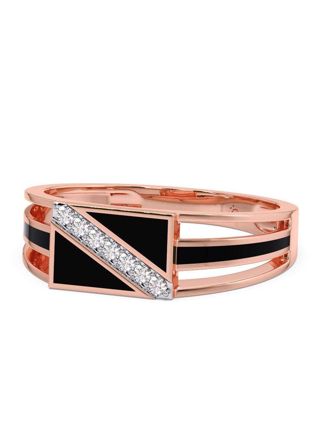 

CANDERE A KALYAN JEWELLERS COMPANY 14KT Rose-Gold Diamond Finger Ring 3.72 gm