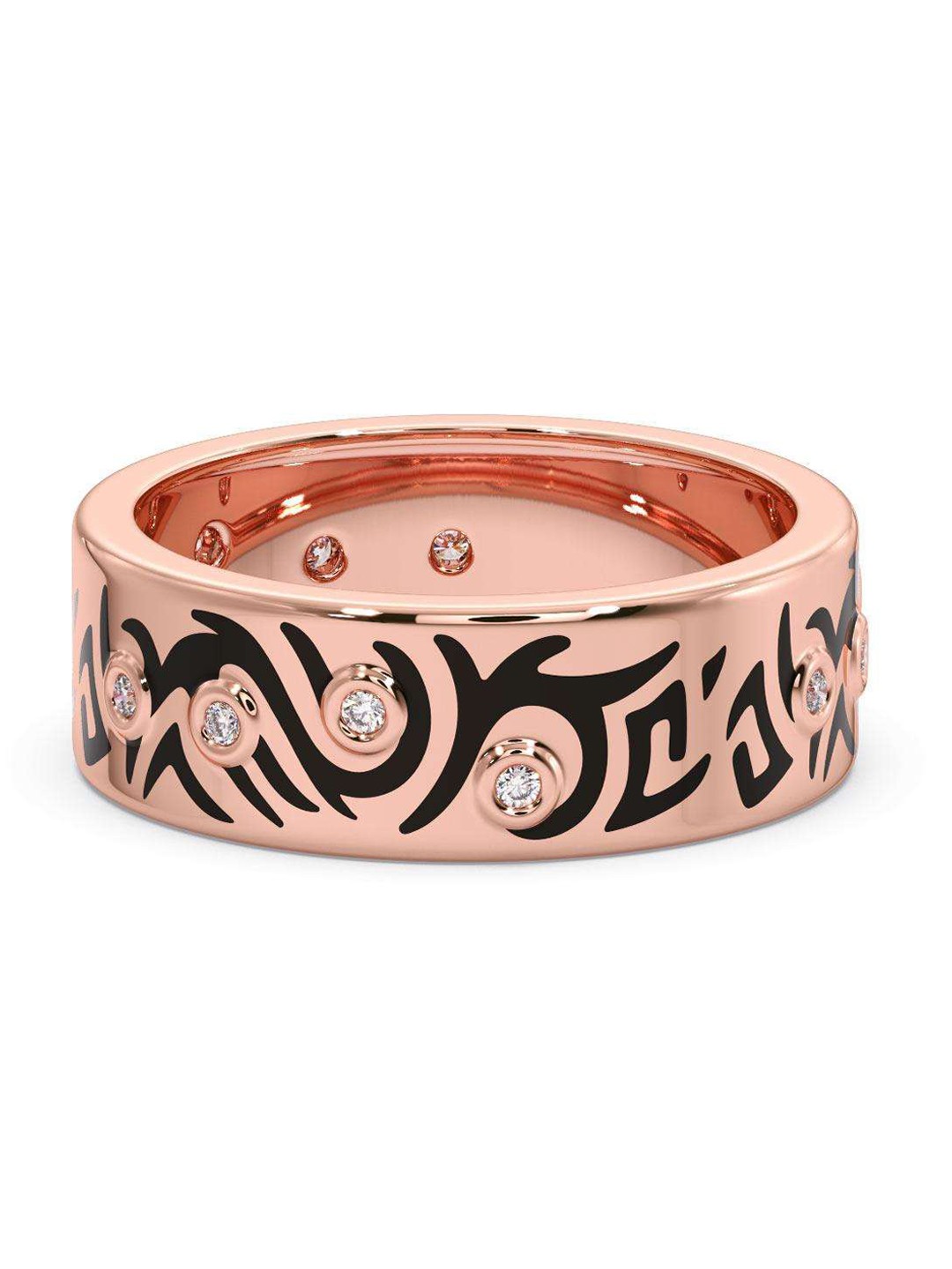 

CANDERE A KALYAN JEWELLERS COMPANY Men 18KT Rose Gold Diamond Finger Ring-6.14gm