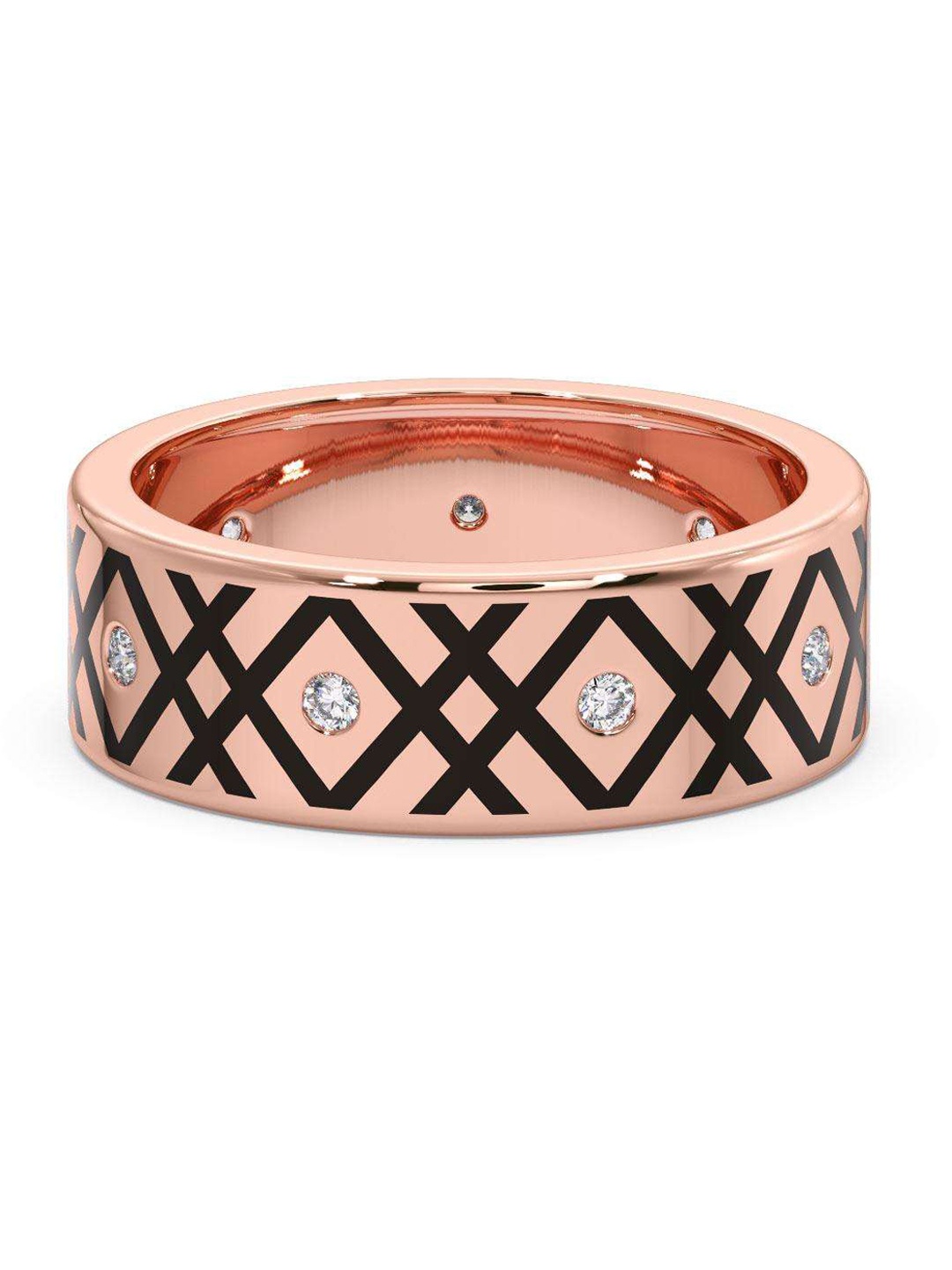 

CANDERE A KALYAN JEWELLERS COMPANY 14KT Rose-Gold Diamond Finger Ring-4.44 g