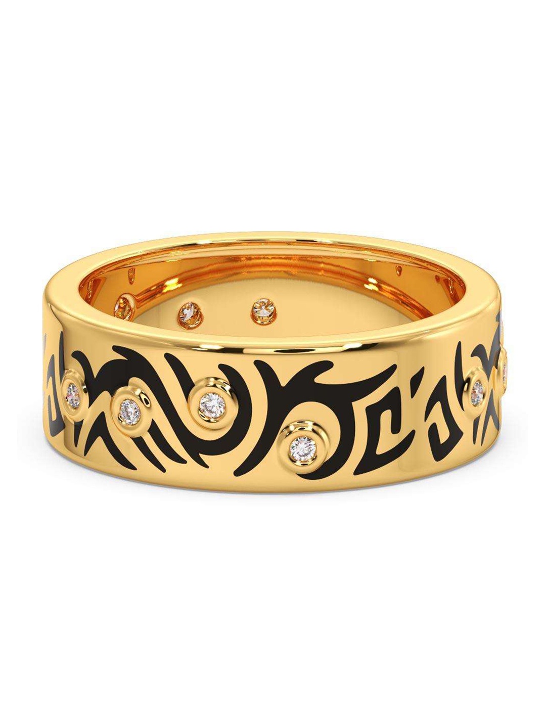 

CANDERE A KALYAN JEWELLERS COMPANY Men 18KT Gold Diamond Finger Ring-5.6gm