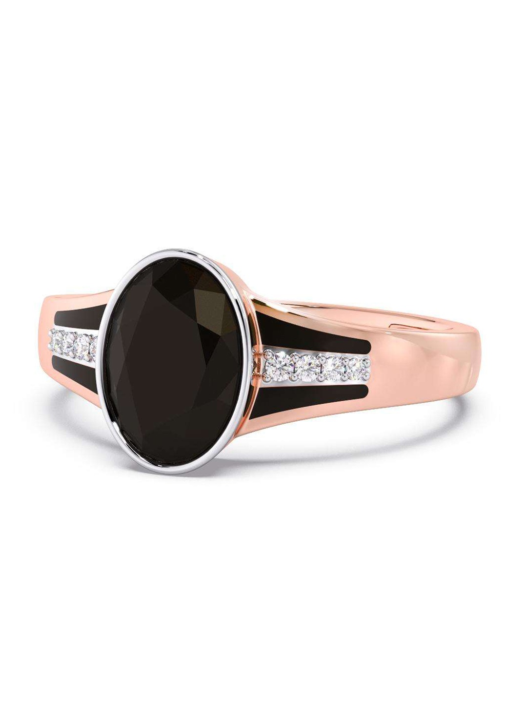 

CANDERE A KALYAN JEWELLERS COMPANY Men 14KT Rose-Gold Diamond Ring-3.21gm