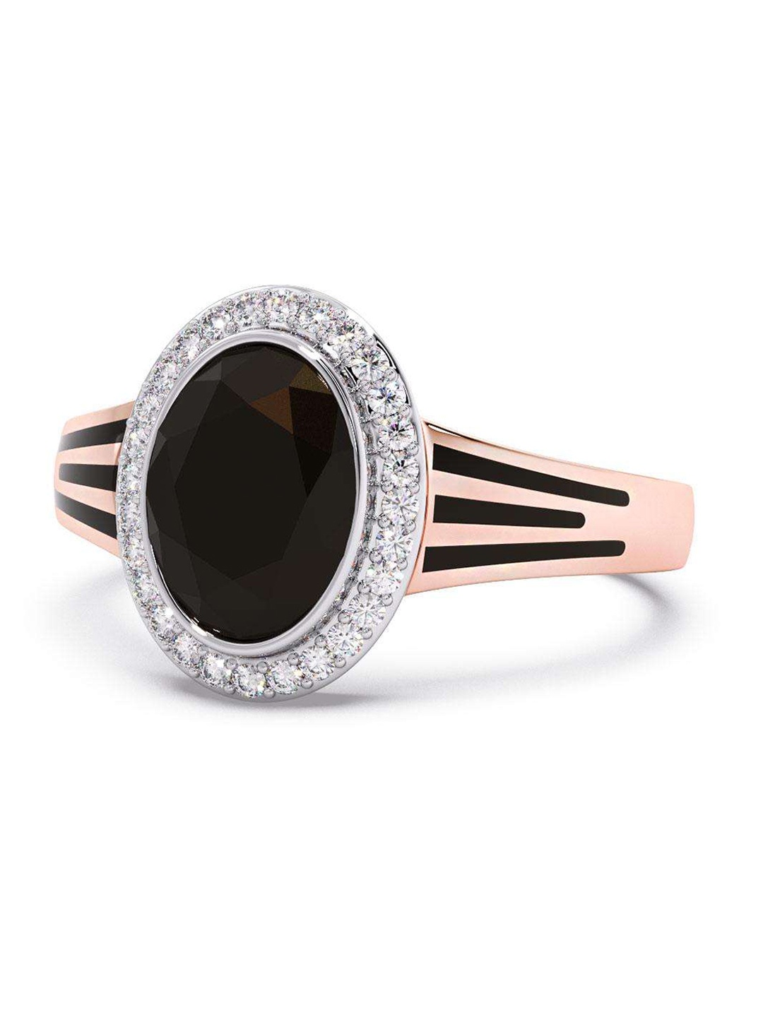 

CANDERE A KALYAN JEWELLERS COMPANY Men 18KT Rose Gold Diamond Finger Ring-5.14gm