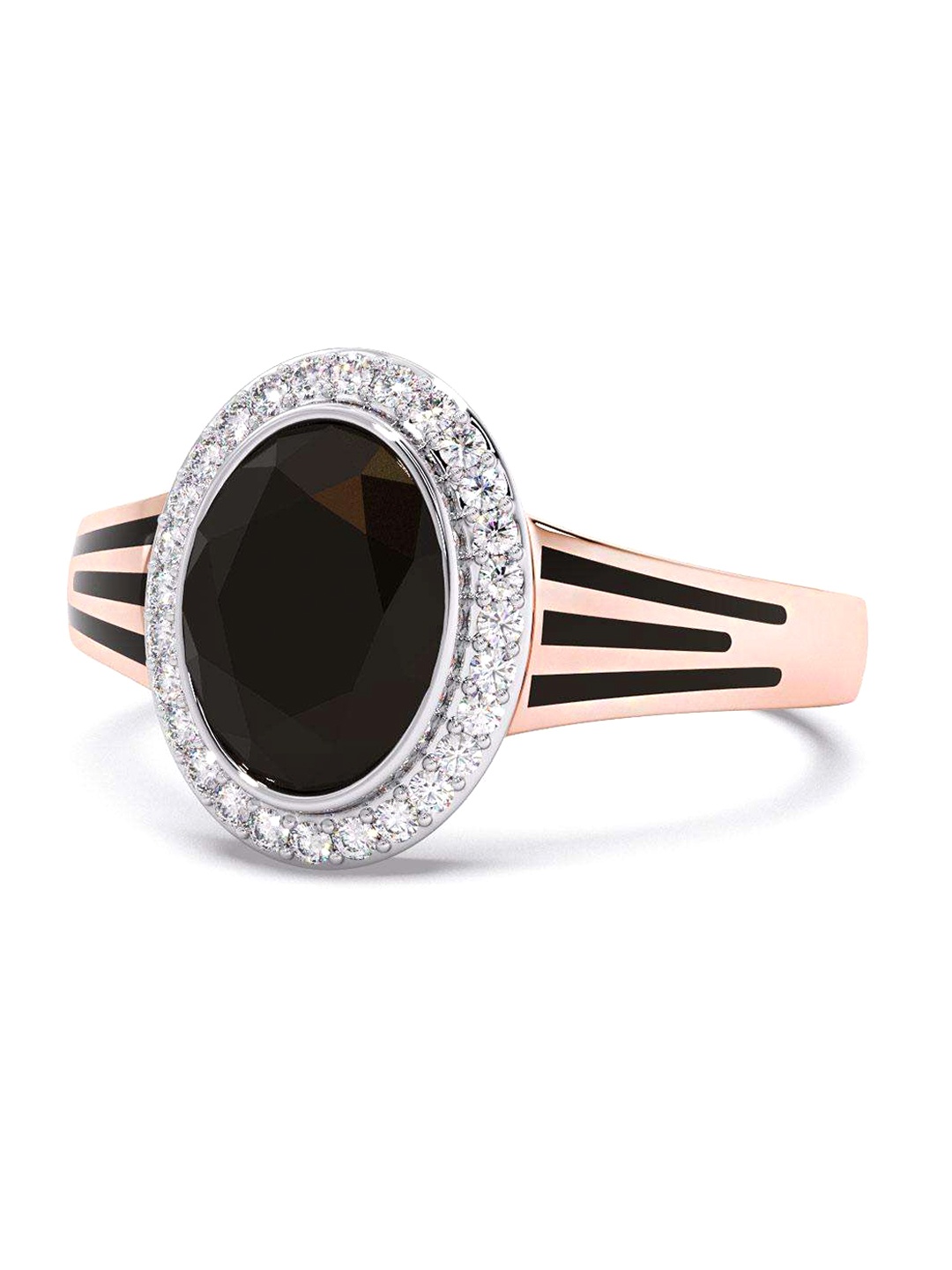 

CANDERE A KALYAN JEWELLERS COMPANY Men 14KT Rose Gold Diamond Finger Ring-4.73gm