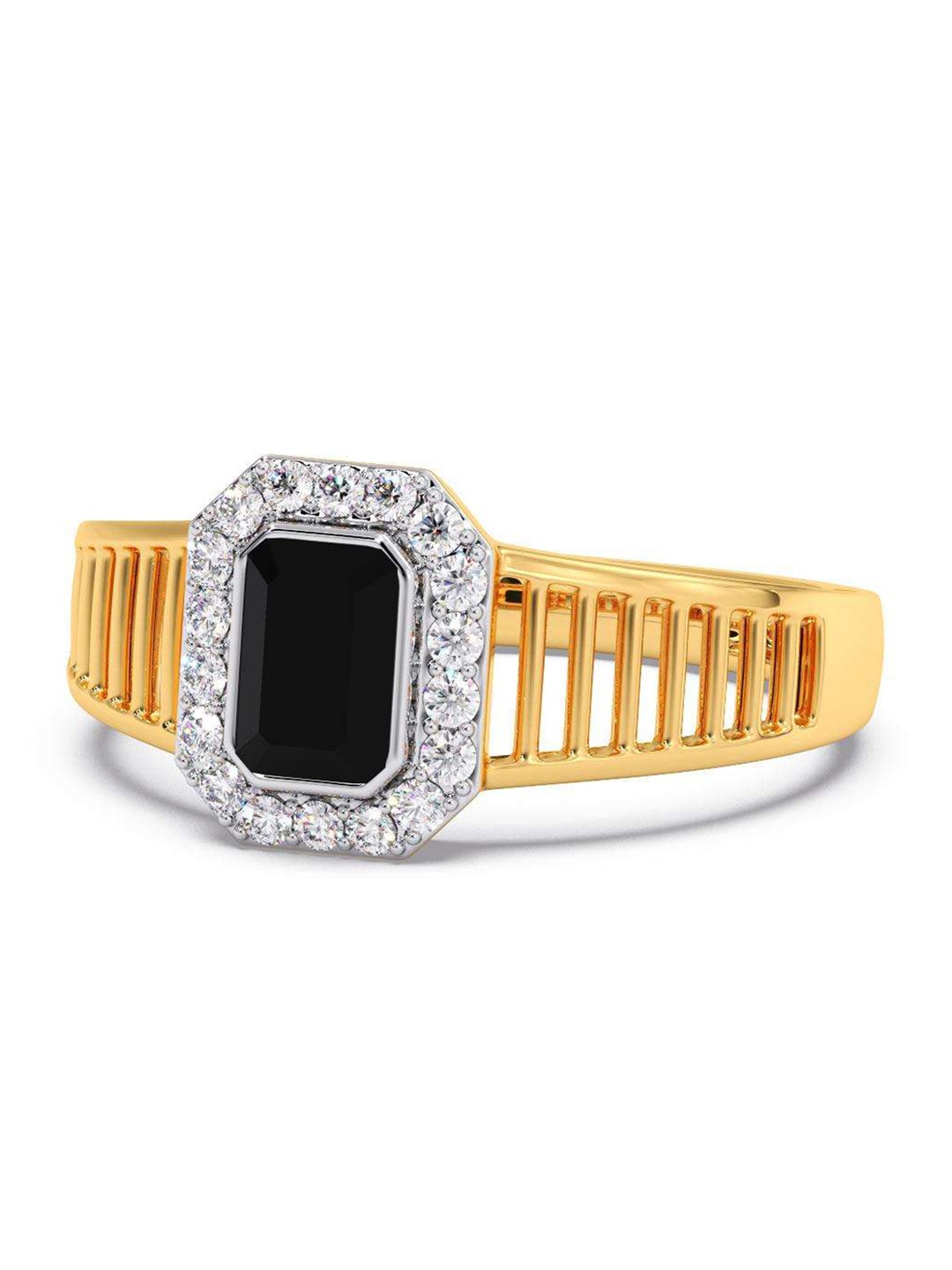 

CANDERE A KALYAN JEWELLERS COMPANY Men 14KT Gold Diamond Finger Ring-4.47gm