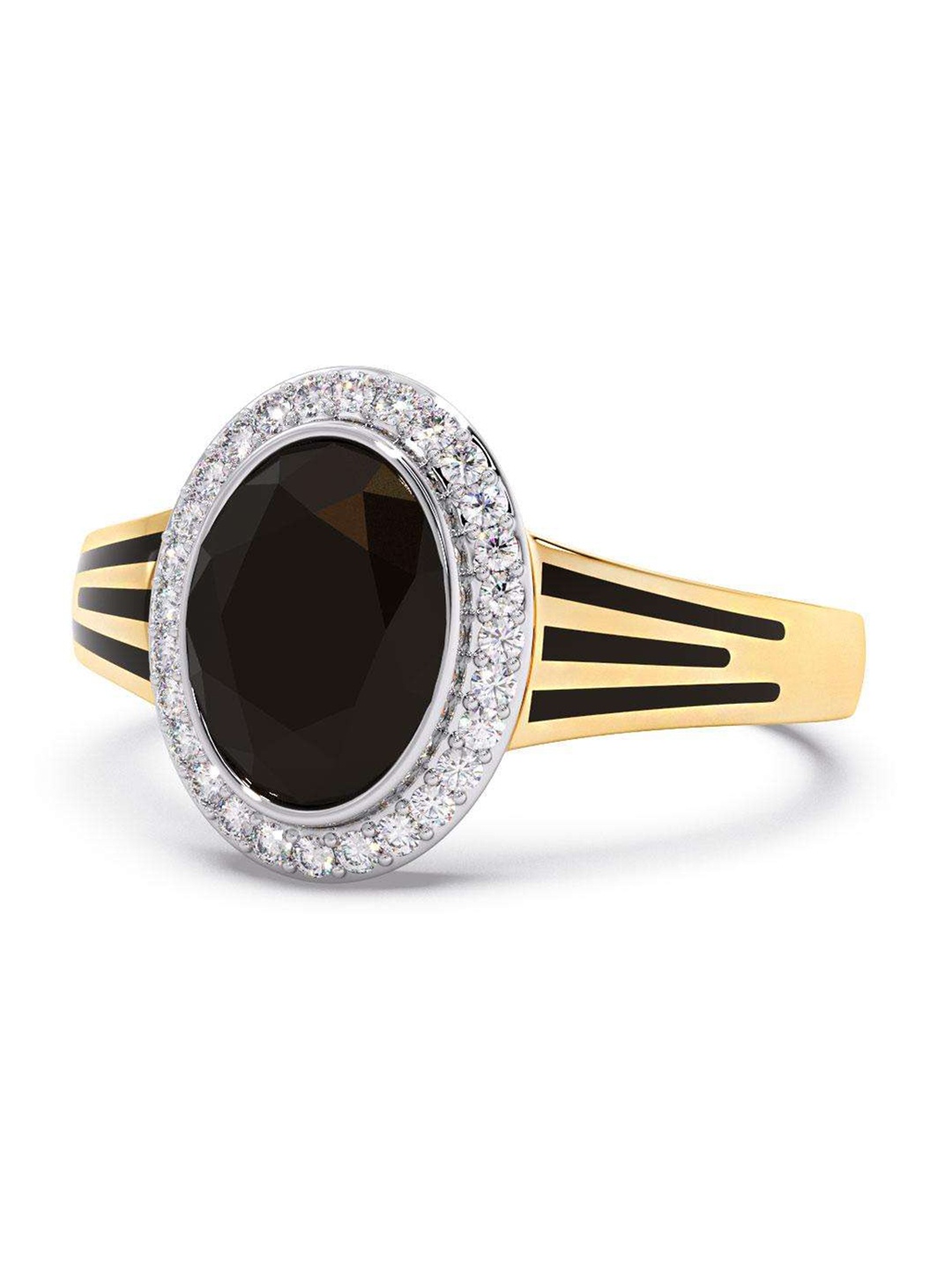 

CANDERE A KALYAN JEWELLERS COMPANY Men 14KT Gold Diamond Finger Ring-4.45 g