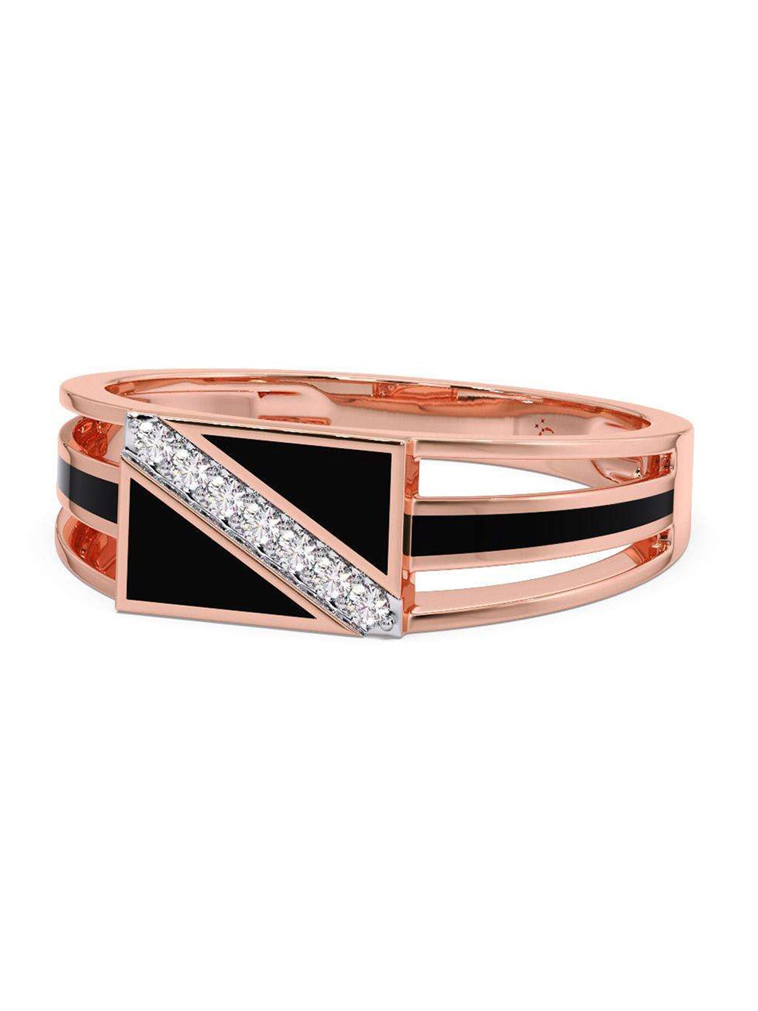 

CANDERE A KALYAN JEWELLERS COMPANY 18KT Rose Gold Diamond Finger Ring-5.15gm