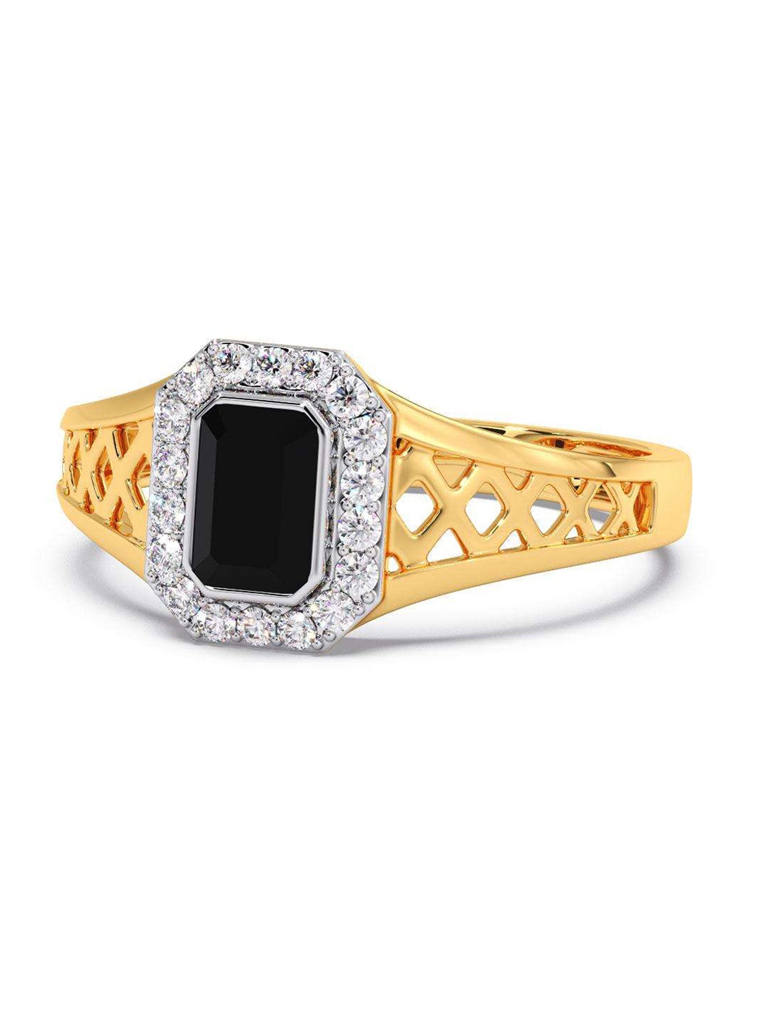 

CANDERE A KALYAN JEWELLERS COMPANY Men Diamond-Studded 18KT Gold Ring - 5.76 gm