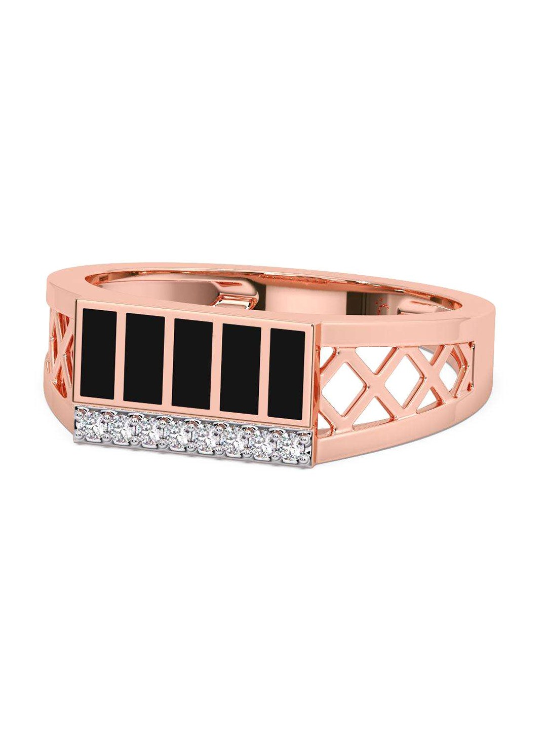 

CANDERE A KALYAN JEWELLERS COMPANY 18KT Rose Gold Diamond Finger Ring 3.62 g