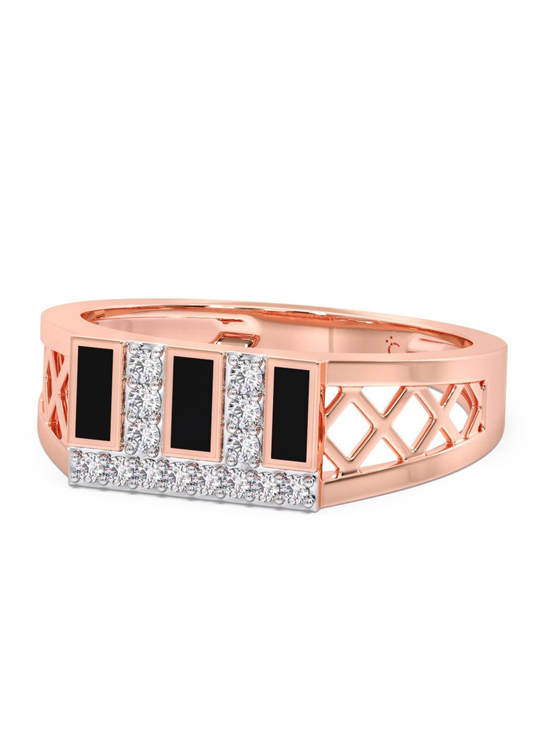 

CANDERE A KALYAN JEWELLERS COMPANY 14KT Rose Gold Diamond Finger Ring- 3.65 gm