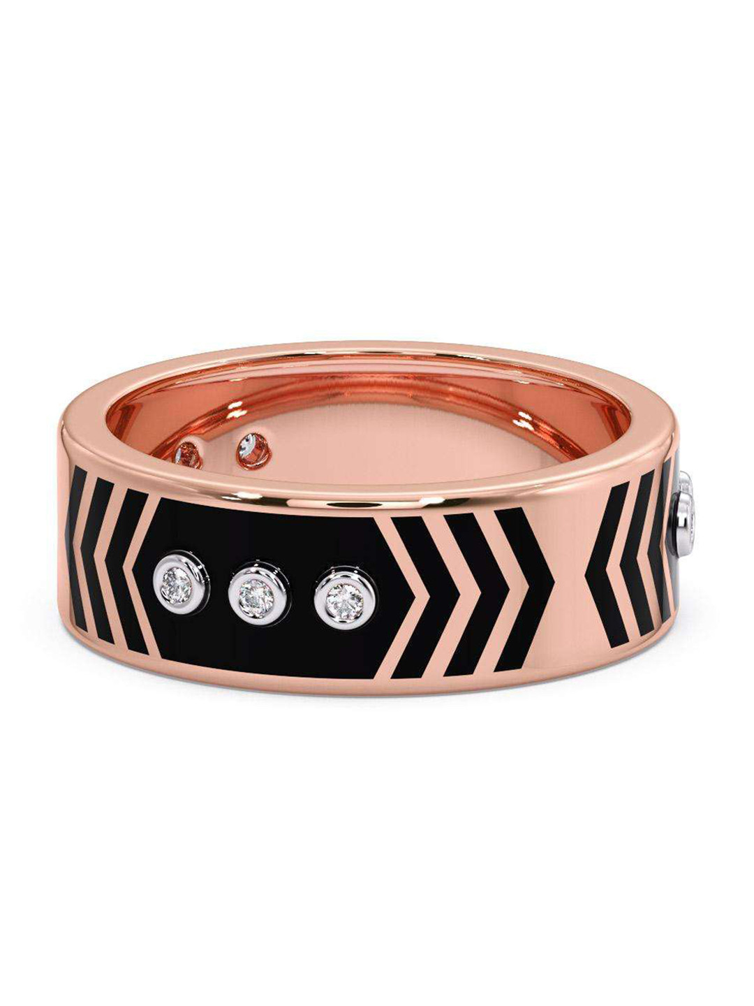 

CANDERE A KALYAN JEWELLERS COMPANY 18KT Rose Gold Diamond Finger Ring-4.86 g