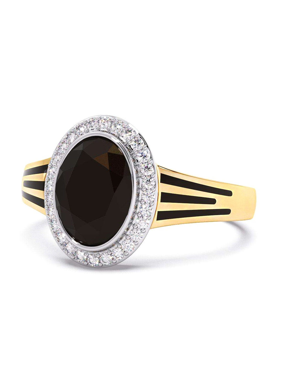 

CANDERE A KALYAN JEWELLERS COMPANY Men 18KT Gold Diamond Ring-5.74gm