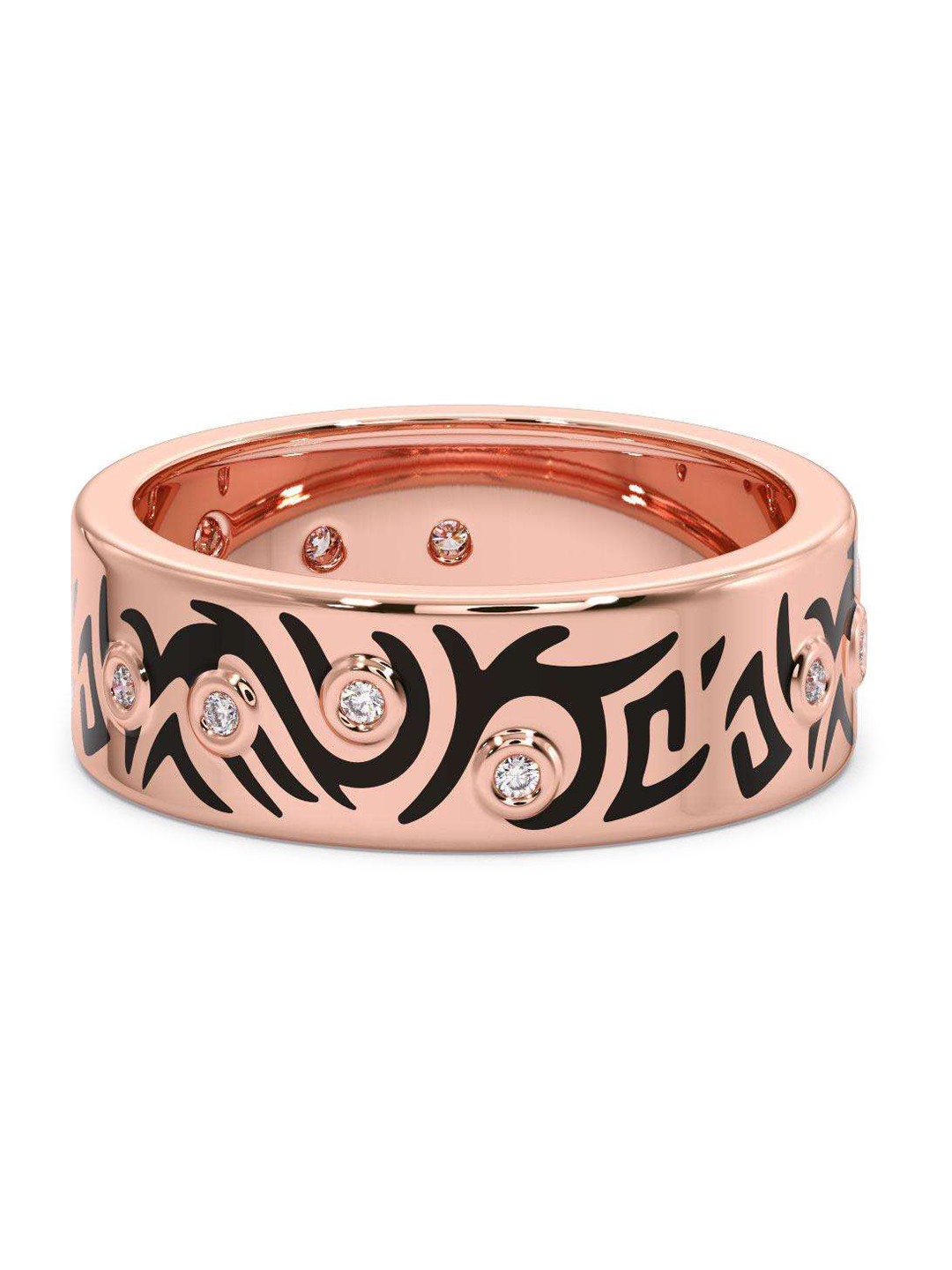 

CANDERE A KALYAN JEWELLERS COMPANY Men 14KT Rose Gold Diamond Finger Ring-4.68gm