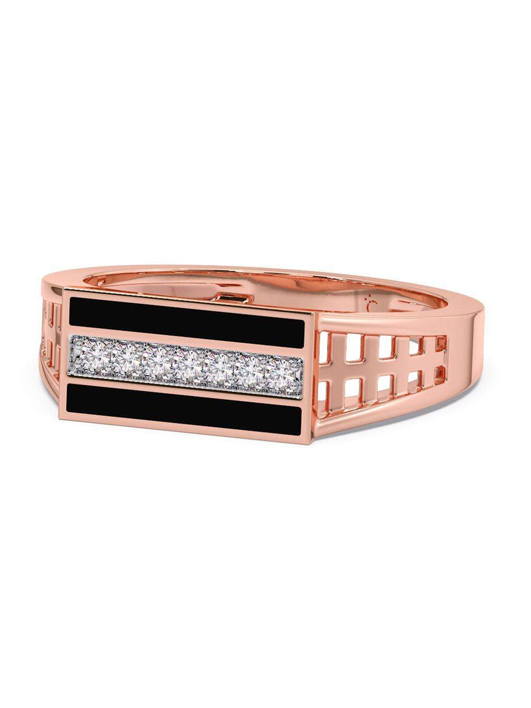 

CANDERE A KALYAN JEWELLERS COMPANY 18KT Rose Gold Diamond Finger Ring- 4.83 gm