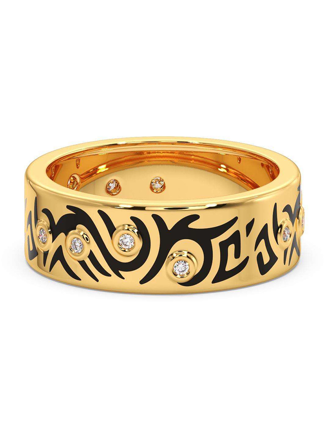 

CANDERE A KALYAN JEWELLERS COMPANY Men 18KT Gold Diamond Finger Ring-4.61gm